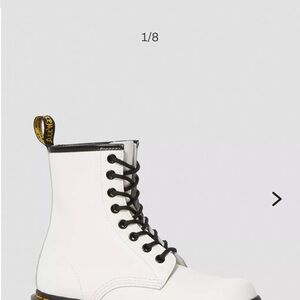 Dr. Martens White Lace Up Boots